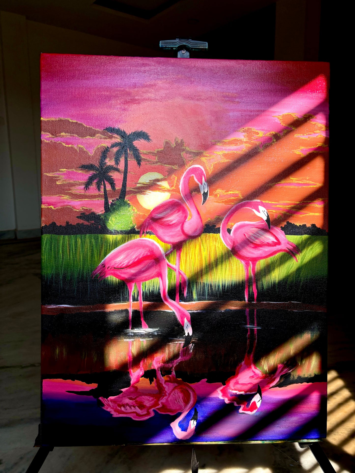 Pink Swan Painting