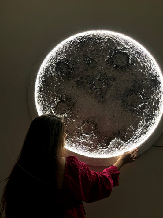 Textured Moon Wall Art