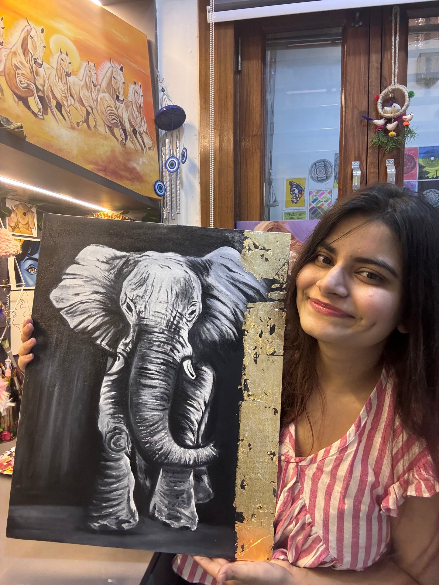 Golden Elephant Painting