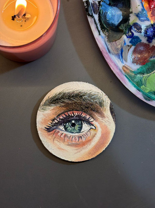 Mini Eye Painting β Round Canvas