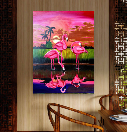 Pink Swan Painting