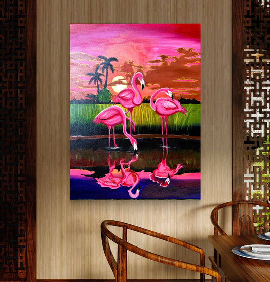 Pink Swan Painting