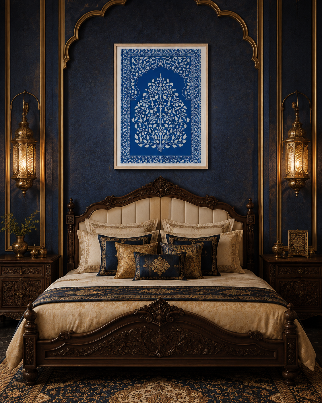 The Cobalt Garden by The Indian Atelier