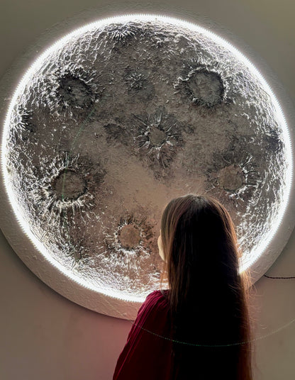 Textured Moon Wall Art