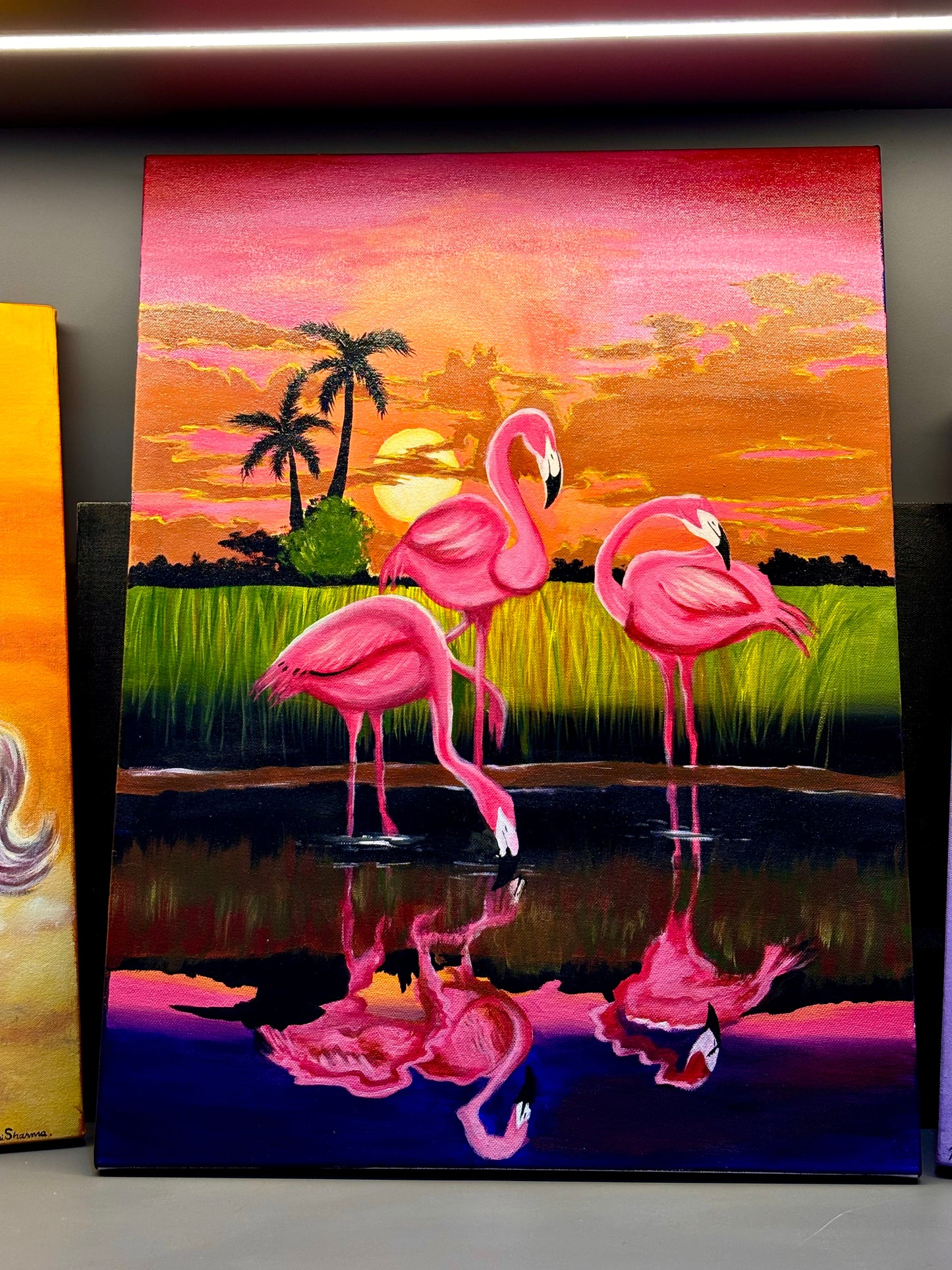 Pink Swan Painting