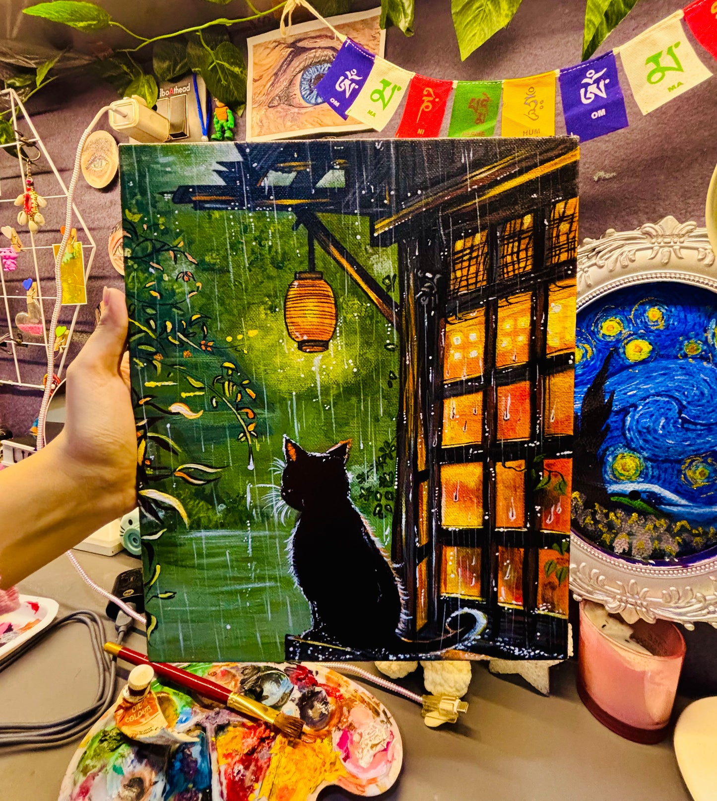 Curious Cat Painting