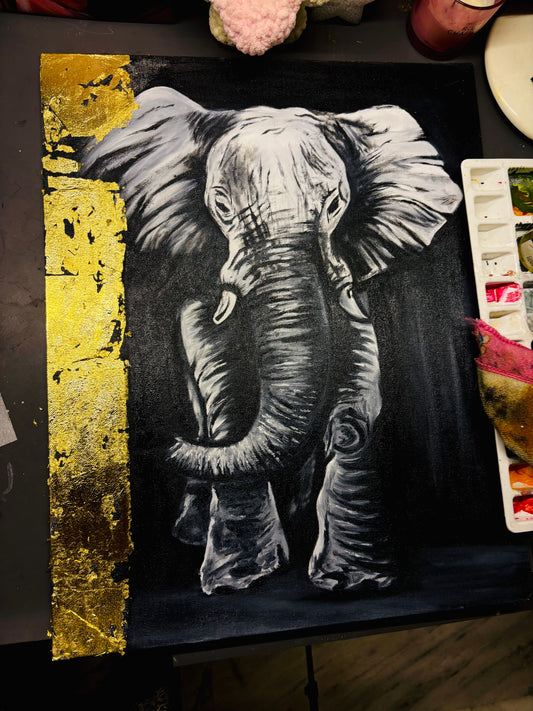 Golden Elephant Painting
