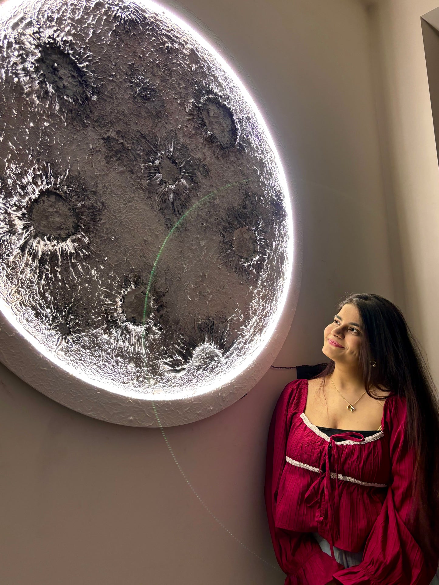 Textured Moon Wall Art