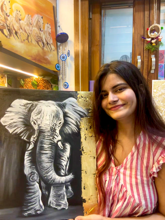 Golden Elephant Painting
