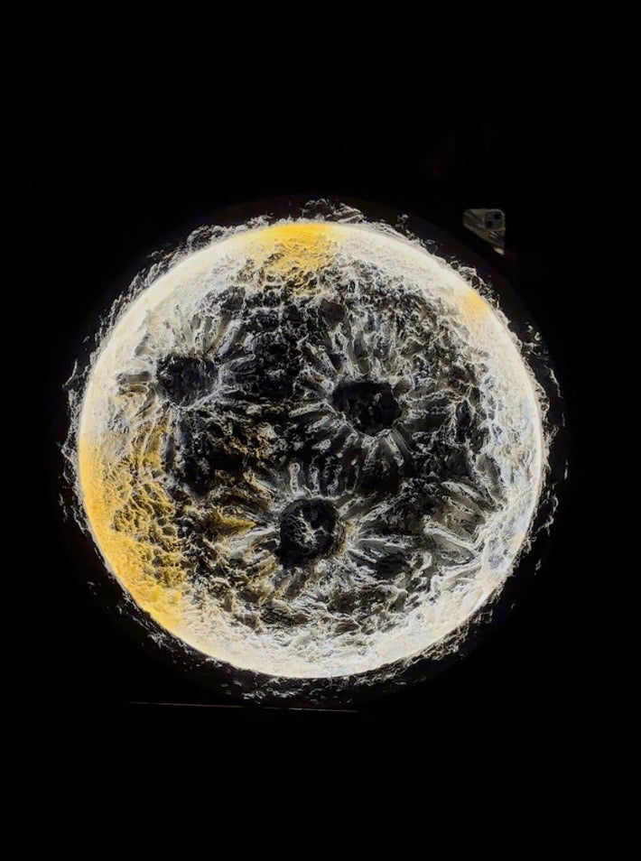 Textured moon art