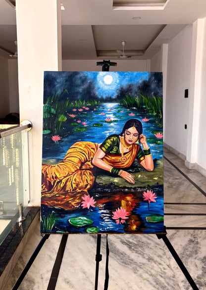 Moon Reflection Painting