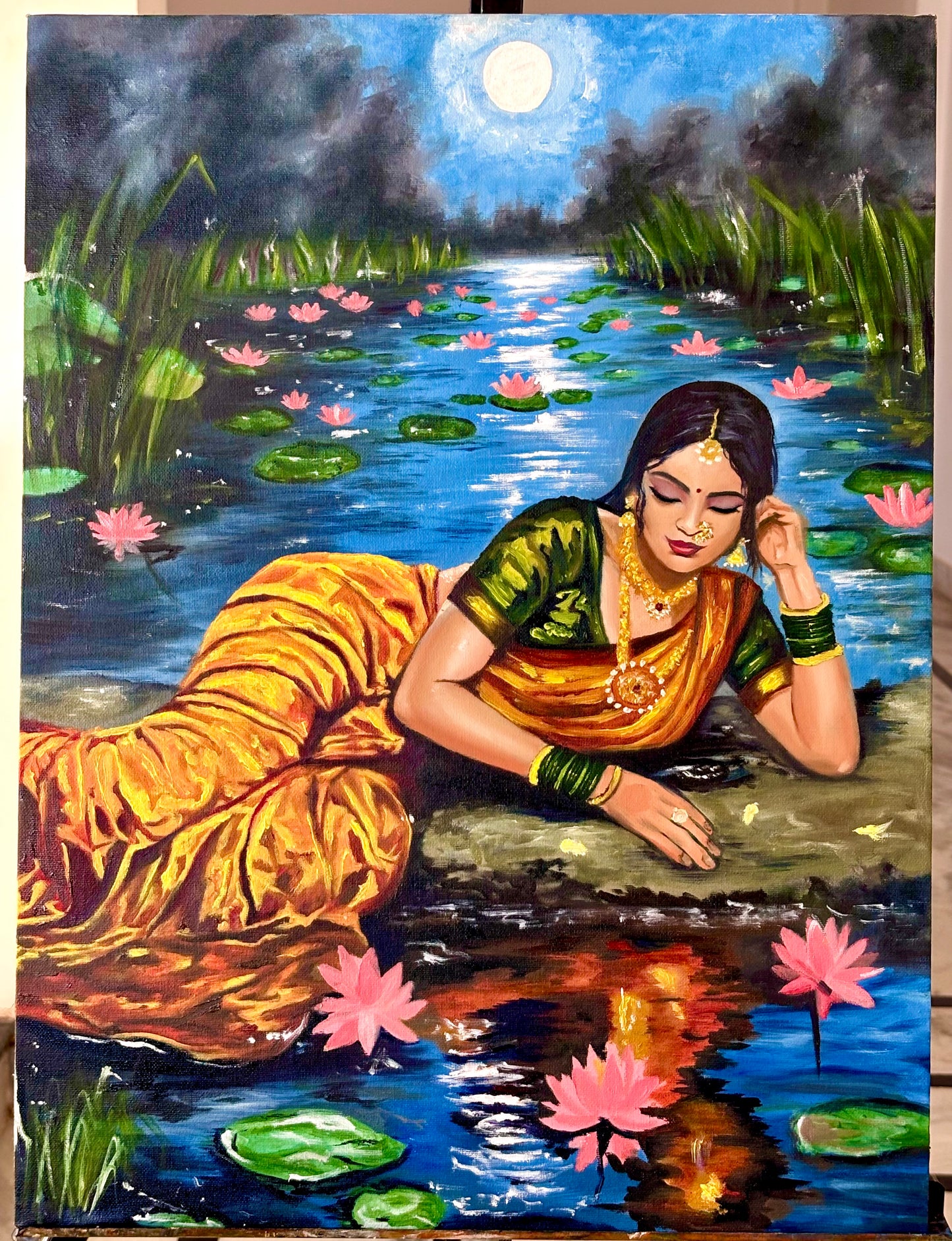 Moon Reflection Painting