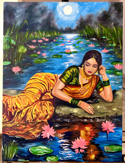 Moon Reflection Painting