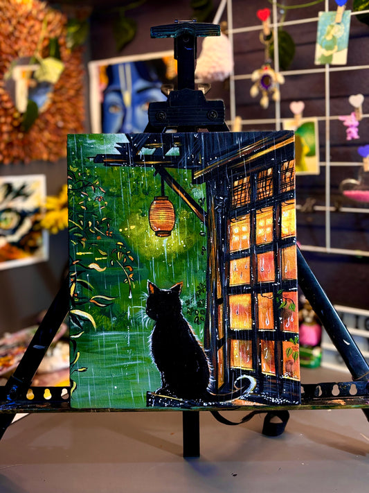 Curious Cat Painting