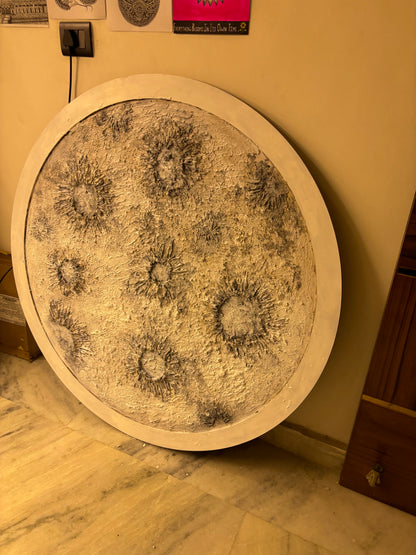 Textured Moon Wall Art