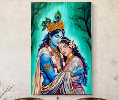 Divine Embrace of Radha-Krishna