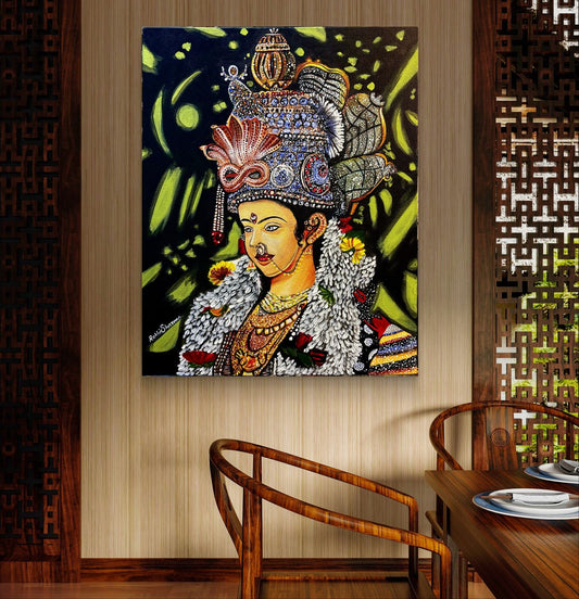 Handmade Durga Wall Painting
